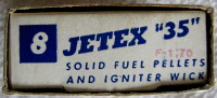 Jetex "35" Fuel Pellet Box End - Airplanes and Rockets