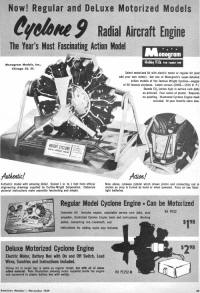 The Wright Cyclone 9 Radial Aircraft Engine, advertisement from the November 1959 American Modeler