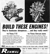 The Visible Wasp Airplane and V-8 Automobile Engines, by Renwal - Airplanes and Rockets