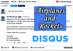 Disqus Commenting Added to Airplanes and Rockets!