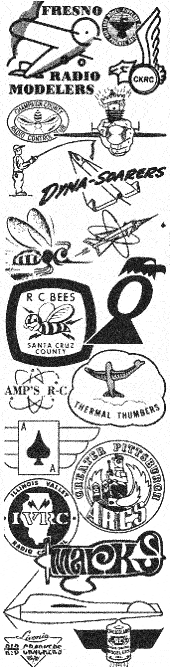 AMA Chartered Clubs Logos from February 1971 AAM (#1) - Airplanes and Rockets