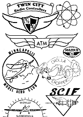 AMA Chartered Clubs Logos from February 1971 AAM (#3) - Airplanes and Rockets