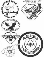 AMA Chartered Clubs Logos from February 1971 AAM (#4) - Airplanes and Rockets