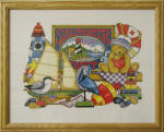 Counted Cross Stitch by supermodel Melanie Blattenberger - Airplanes and Rockets