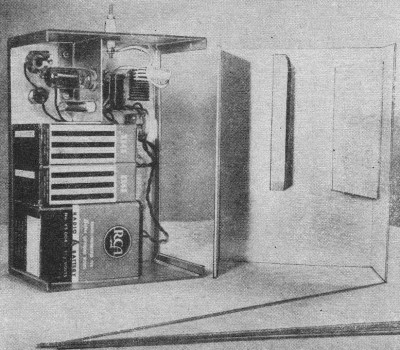 Completed Chassis, The Lorenz Transmitter, December 1954 Popular Electronics - Airplanes and Rockets