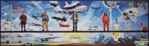 History of Flight Mural (Udvar-Hazy) - Airplanes and Rockets