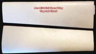 Ace R/C Tapered Chord Mini Foam Wing Blanks - Airplanes and Rockets