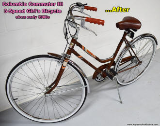Columbia Commuter III (side overview) 3-Speed Girl's Bicycle Restoration - Airplanes and Rockets
