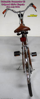 Columbia Commuter III (rear overview) 3-Speed Girl's Bicycle Restoration - Airplanes and Rockets