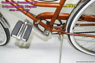 Columbia Commuter III (pedals and kick stand) 3-Speed Girl's Bicycle Restoration - Airplanes and Rockets