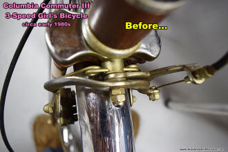 Columbia Commuter III (front caliper brakes) 3-Speed Girl's Bicycle Restoration - Airplanes and Rockets