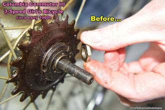 Columbia Commuter III (Shimano gear hub 7) 3-Speed Girl's Bicycle Restoration - Airplanes and Rockets