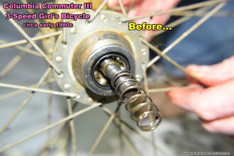 Columbia Commuter III (Shimano gear hub 11) 3-Speed Girl's Bicycle Restoration - Airplanes and Rockets