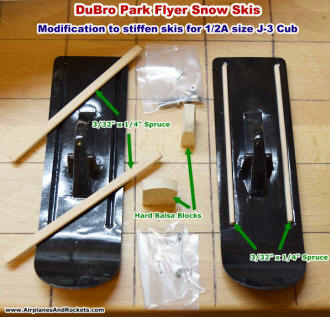 DuBro Park Flyer Snow Skis Modification - Airplanes and Rockets