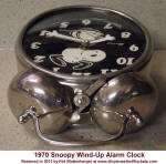 Snoopy Wind-Up Alarm Clock (top) - Airplanes and Rockets