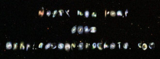 Galaxy Font "Happy New Year 2023" - Airplanes and Rockets