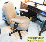 Computer Chair Carpet Protector - Airplanes and Rockets