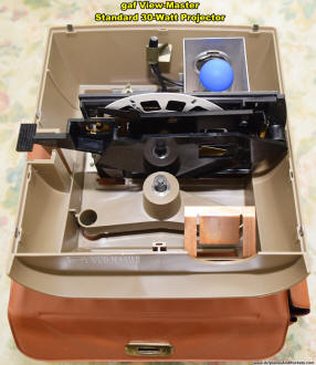 Inside-front of View-Master Standard 30-watt projector - Airplanes and Rockets