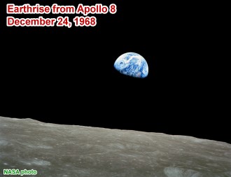 'Earthrise' photo from Apollo 8  on December 24, 1968 - Airplanes and Rockets