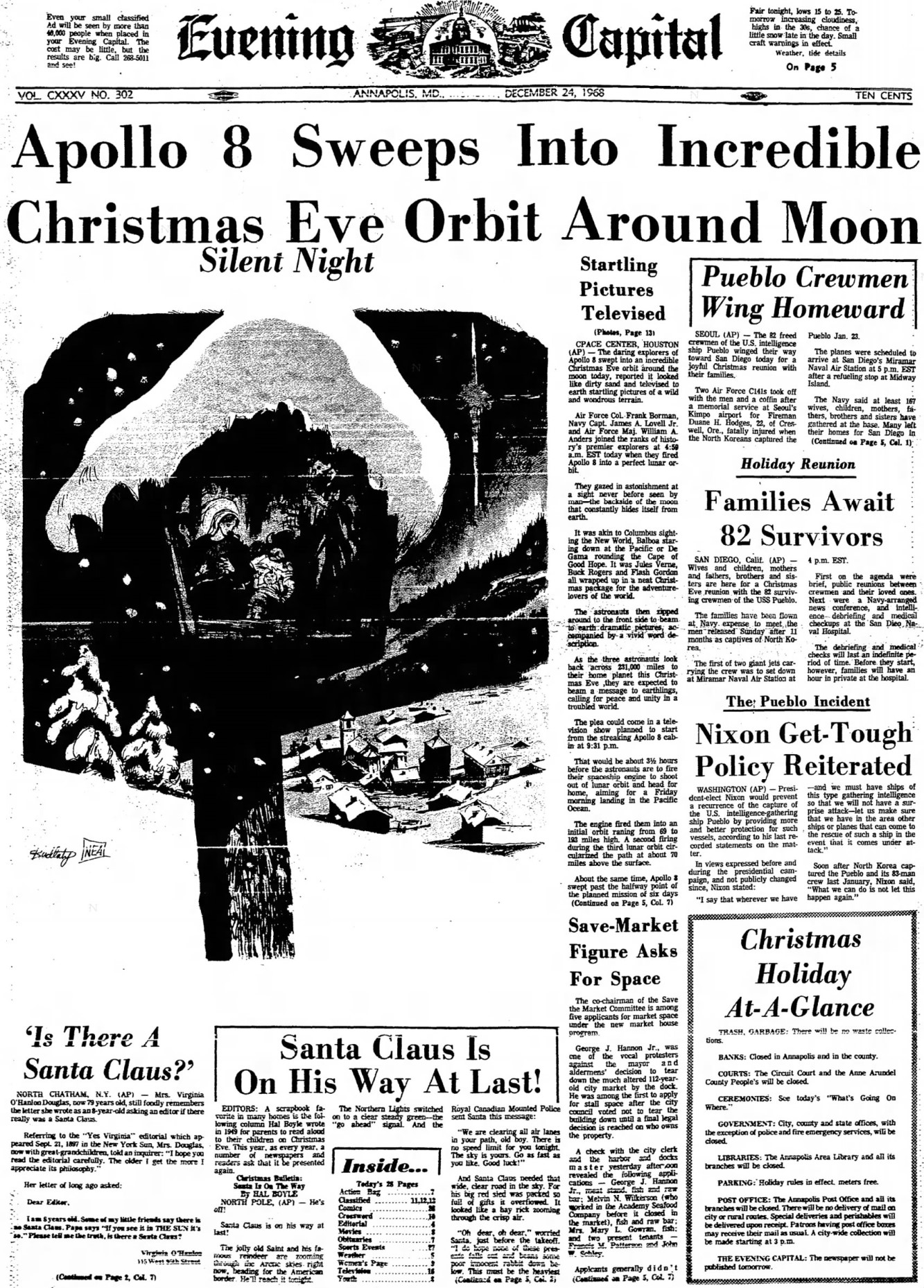 Image result for apollo 8 orbit moon 1968