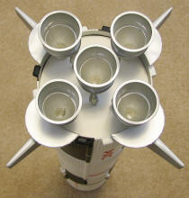 Estes Saturn V Nozzles - Bottom View - Airplanes and Rockets