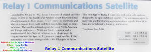 Relay 1 Communications Satellite Placard (Udvar-Hazy) - Airplanes and Rockets