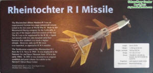 Rheintochter R I Missile Placard (Udvar-Hazy) - Airplanes and Rockets
