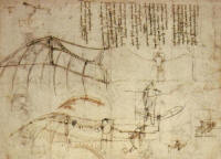Leonardo Da Vinci's conceptual design for a flapping-wing flying machine - Airplanes and Rockets