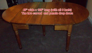 Antique dining room table (Original table) - Airplanes and Rockets