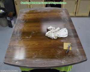 Antique dining room table (Sanding between all five coats) - Airplanes and Rockets