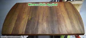 Antique dining room table (Minwax Special Walnut stain applied) - Airplanes and Rockets