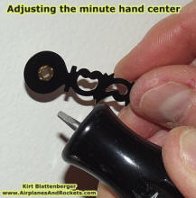 Using a square screwdriver bit to adjust the minute hand - Airplanes and Rockets
