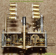 Hermle Grandmother Clock Movement (top) - Airplanes and Rockets