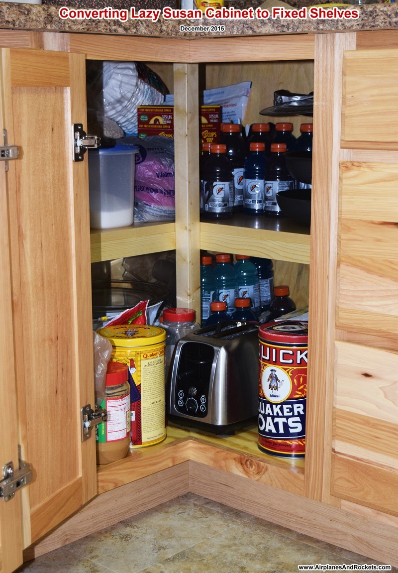 Lazy Susan Cabinet Converted To Shelves Airplanes And Rockets