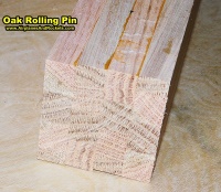 End view of the rough rolling pin blank - Airplanes and Rockets