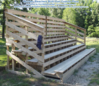 Wooden Bleachers Installed at Equine Kingdom Riding Academy - Airplanes and Rockets
