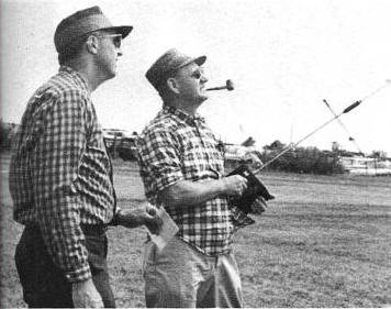 February 1967 MAN - "Wonder how many pipe stems he chews through in the course of a years contest flying, must be considerable. Ed Keck, doing the pining this time" - Airplanes and Rockets