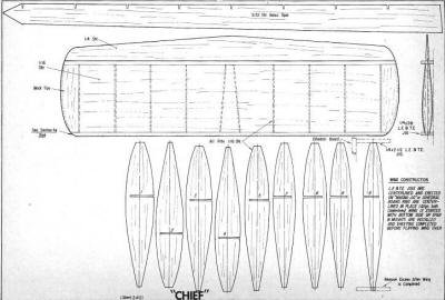 Harlod deBolt Chief plans from February 1967 Model Airplane News - Airplanes and Rockets