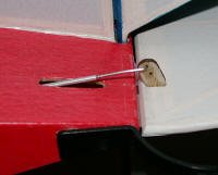 Great Planes Li'l Poke rudder hookup closeup - Kirt Blattenberger - Airplanes and Rockets