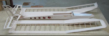 Aquila Spirit sailplane framework ready to be covered