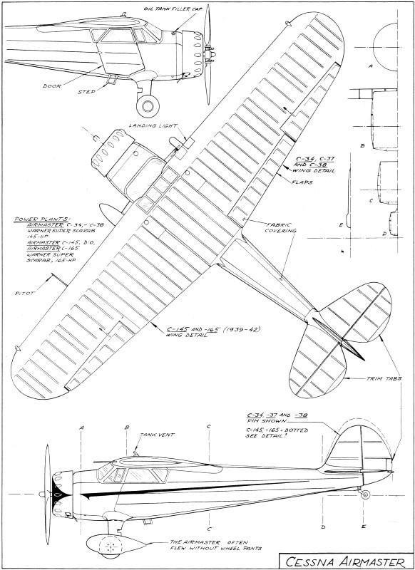 Cessna Airmaster from the May 1974 AAM - Airplanes and Rockets