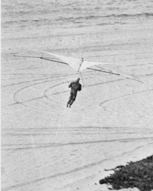 Dick Eipper's Flexi-Flier Rollago wing in flight, April 1974 American Aircraft Modeler - Airplanes and Rockets