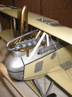 Halberstadt D-II, by Steve Chesnek, Engine Detail - Airplanes and Rockets
