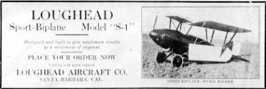 Loughead Sport Biplane History - Airplanes and Rockets