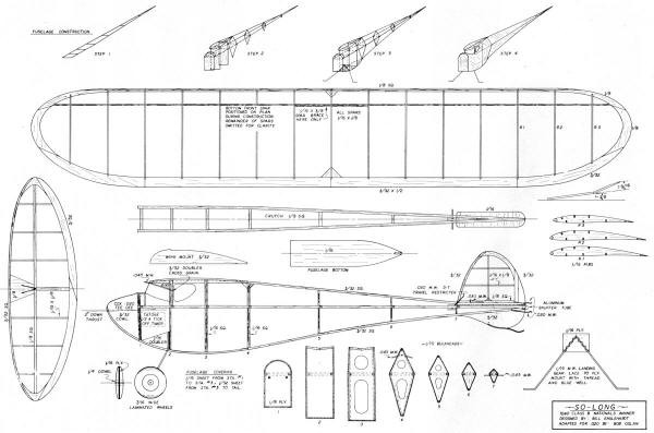 So-Long Plans, June 1972 American Aircraft Modeler - Airplanes and Rockets
