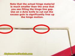 Clear glue from hinge line on Taylorcraft - Airplanes and Rockets