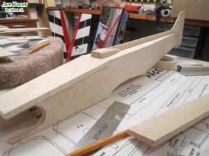 Pacer top front balsa block ready for carving - Airplanes and Rockets