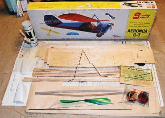 Sterling Models' Aeronca C-3 "Collegian" Kit Components (out of box) - Airplanes and Rockets