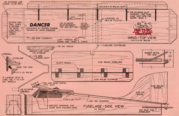 Dancer Plans, February 1971 American Aircraft Modeler - Airplanes and Rockets