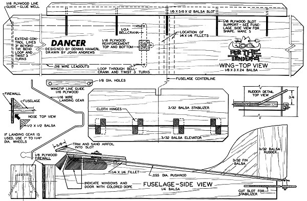 Dancer Plans, February 1971 American Aircraft Modeler - Airplanes and Rockets
